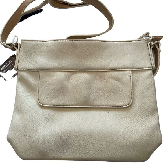 CREAM MEDIUM CROSS BODY BAG - Picture 1 of 8